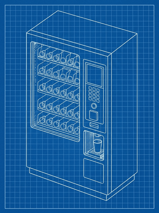 Plano de la máquina dispensadora Dagusto ING